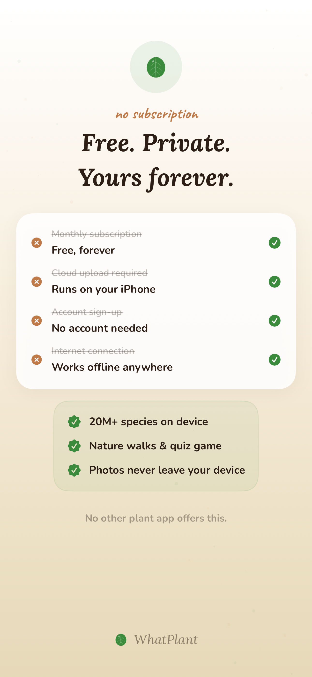 Privacy features